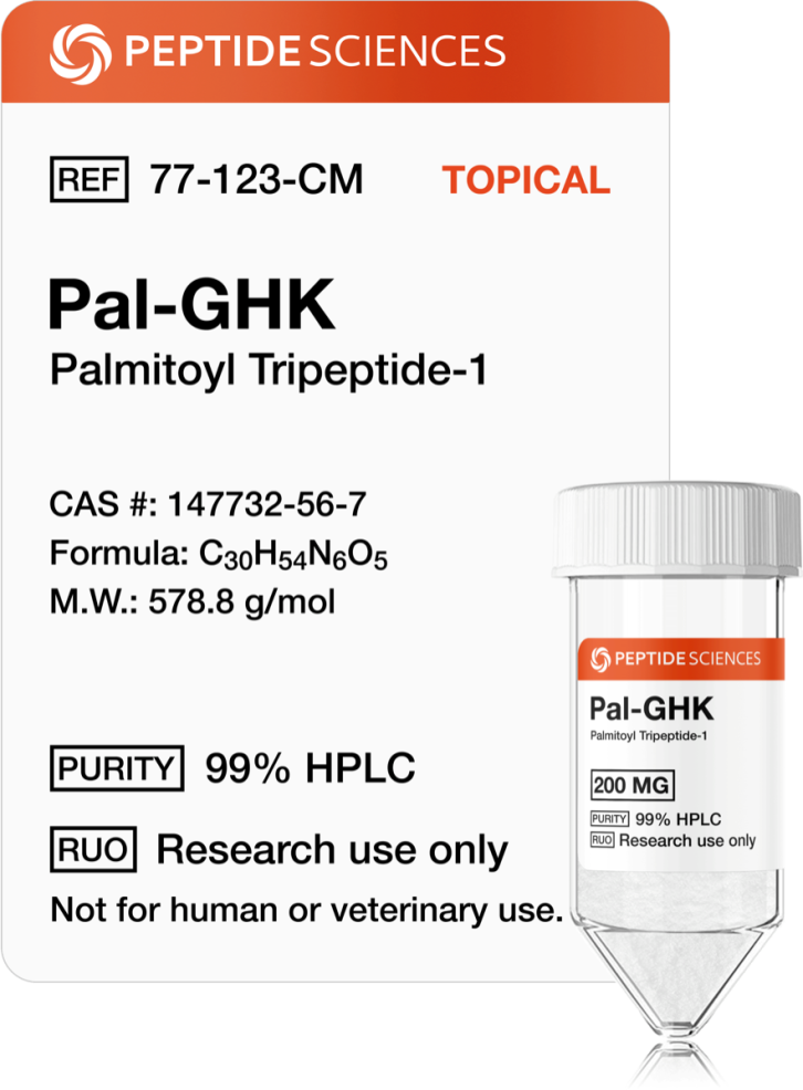 pal-ghk_peptide.png Pal-GHK 200mg (Palmitoyl Tripeptide-1) (Topical) - Image 1